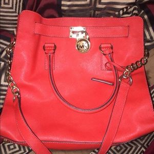 Red & Gold Hamilton Michael Kors Purse!